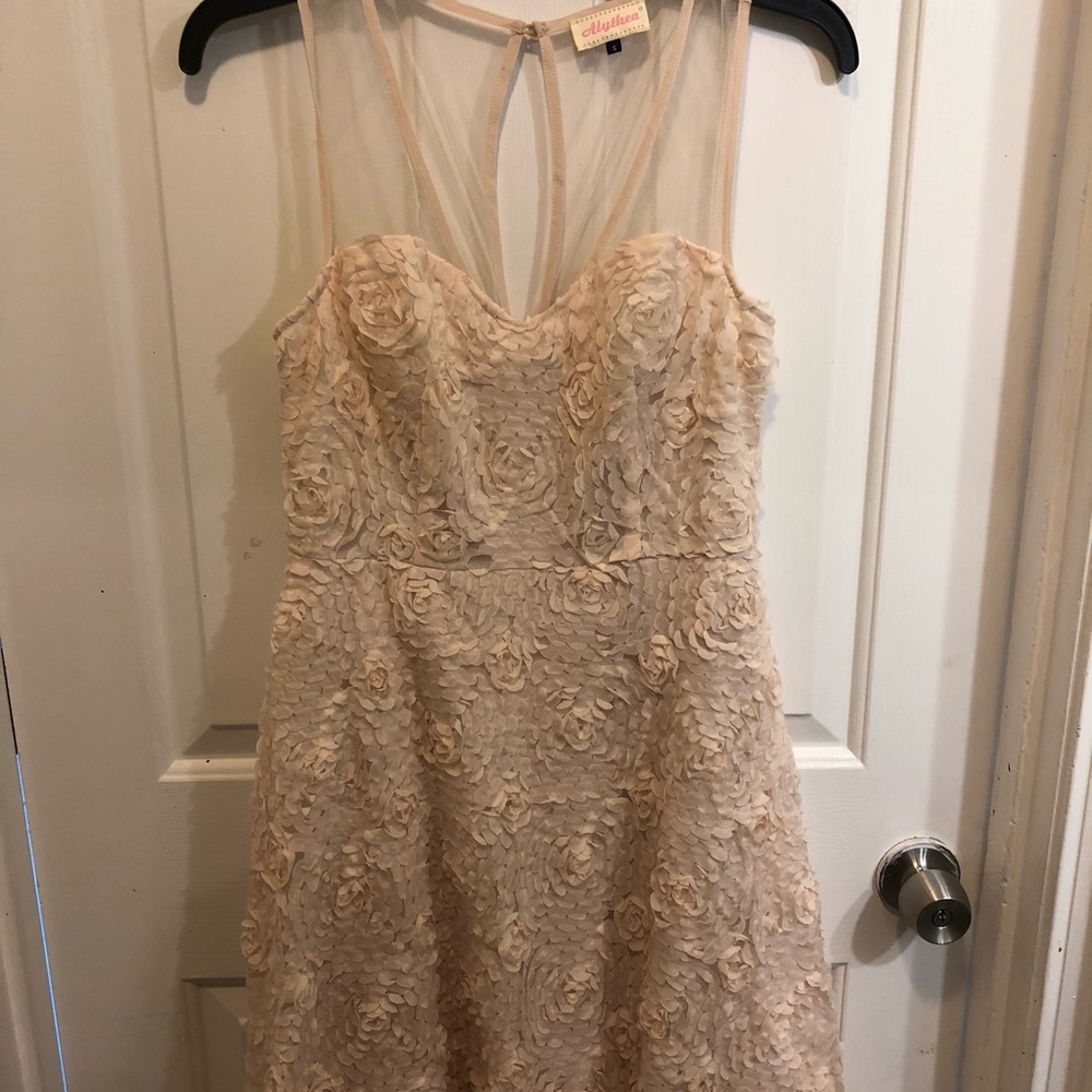 Blush knee length dress
